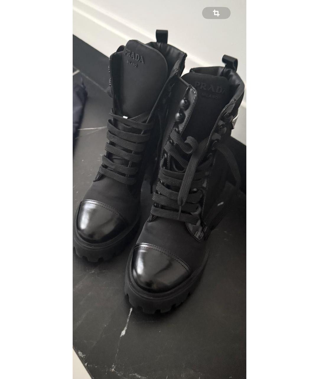 PRADA Черные кожаные ботильоны, фото 5