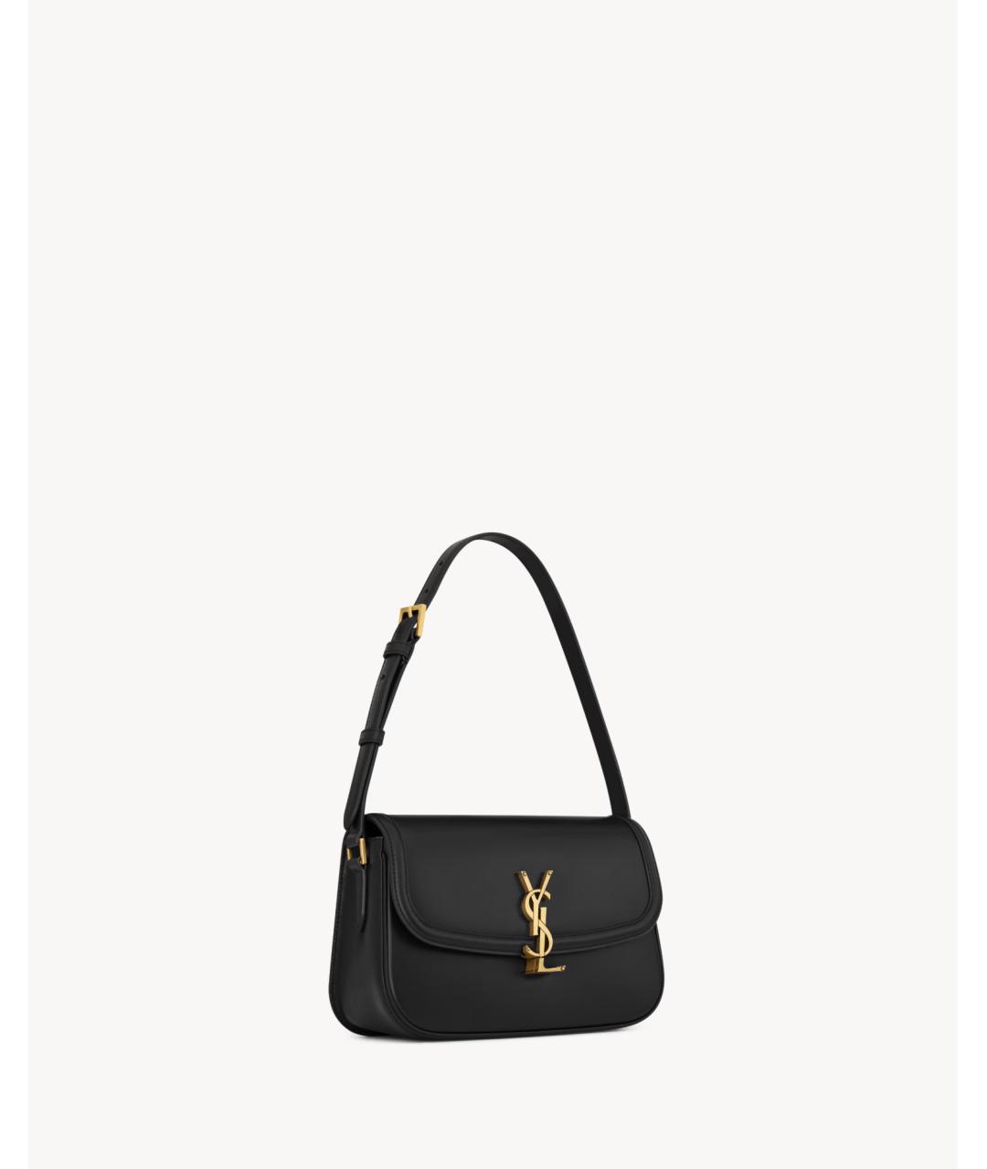 SAINT LAURENT Черная кожаная сумка через плечо, фото 7