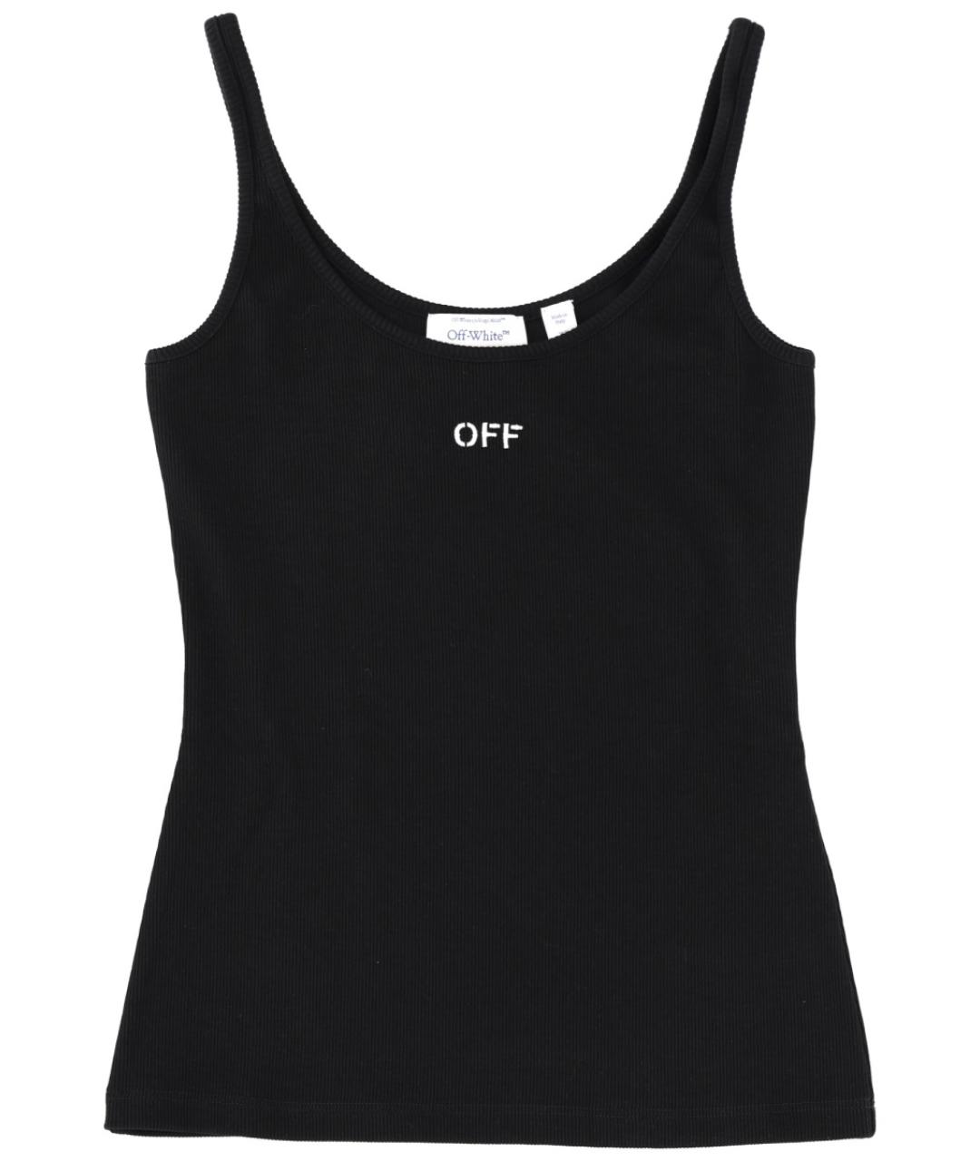 OFF-WHITE Черная хлопковая майка, фото 1