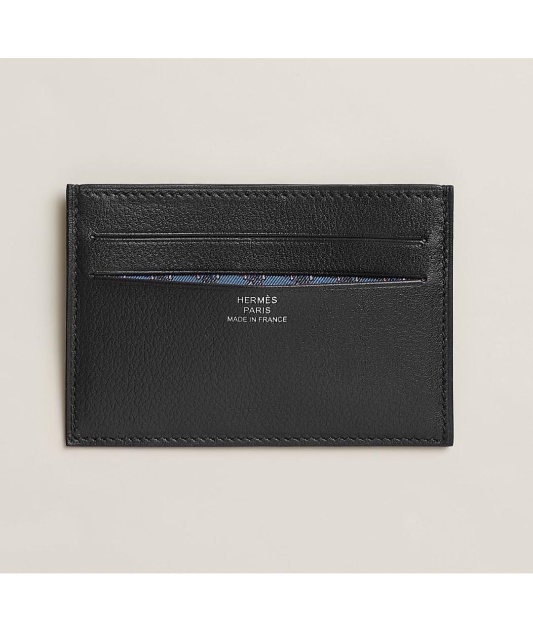HERMES Черный кожаный кардхолдер, фото 4
