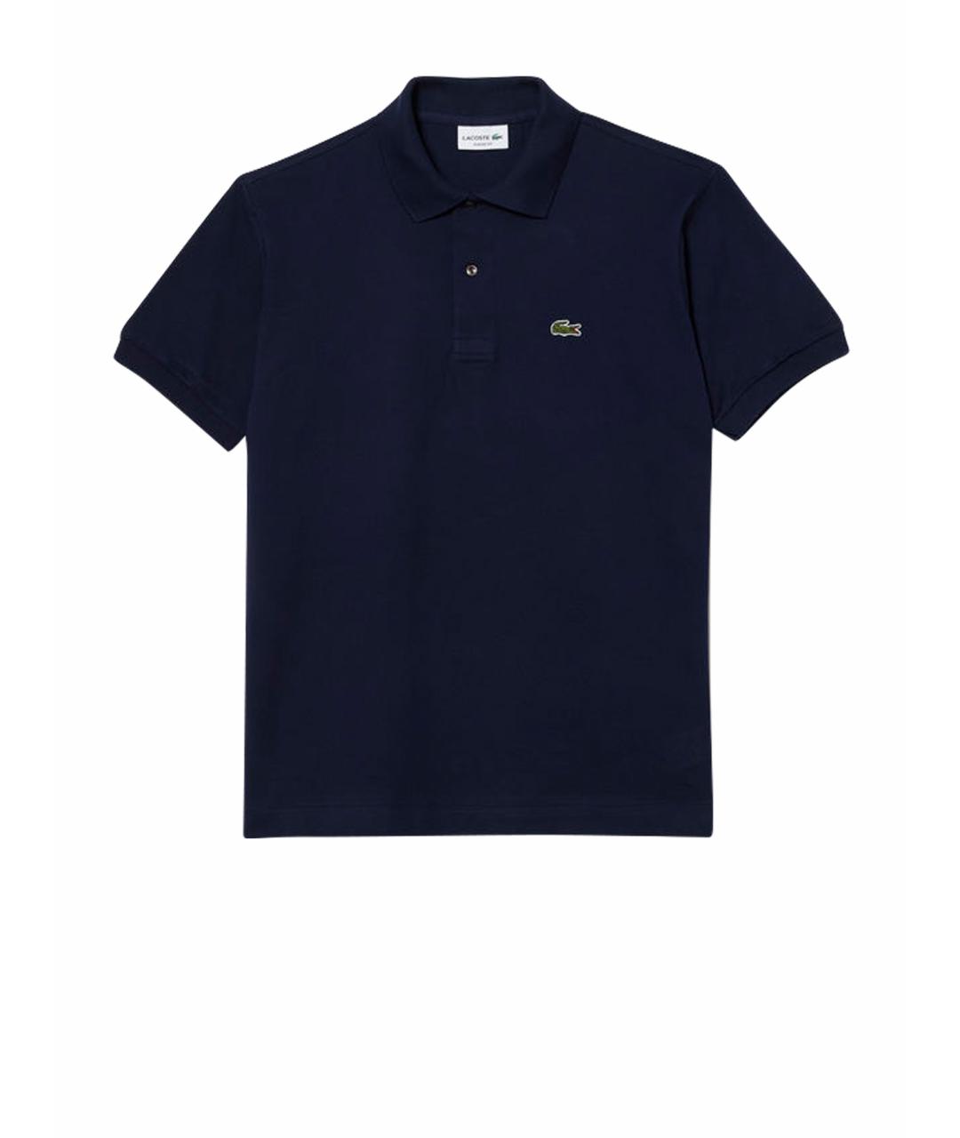 LACOSTE Синее хлопковое поло с коротким рукавом, фото 1