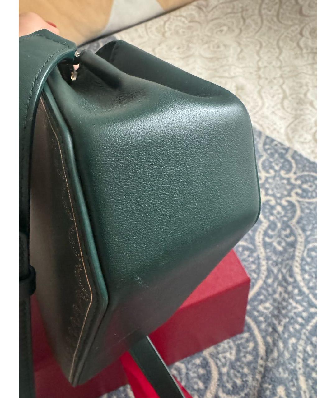 CARTIER Зеленая кожаная сумка через плечо, фото 4