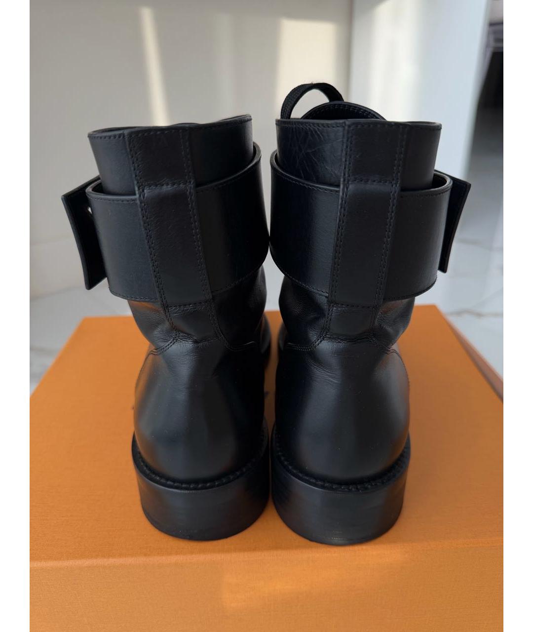LOUIS VUITTON Черные кожаные ботинки, фото 8