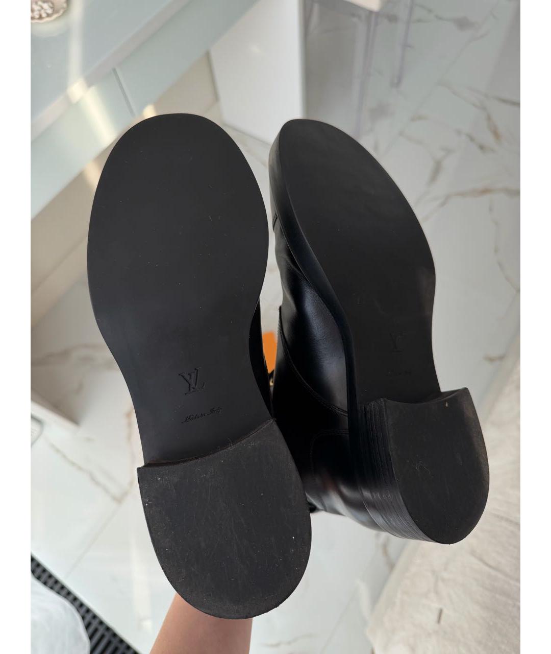 LOUIS VUITTON Черные кожаные ботинки, фото 6