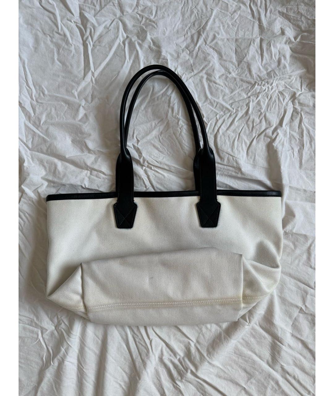 BALENCIAGA Белая хлопковая сумка тоут, фото 6