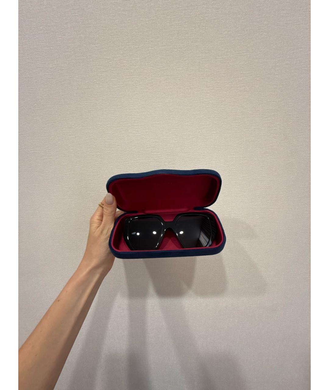 GUCCI Черные пластиковые солнцезащитные очки, фото 7