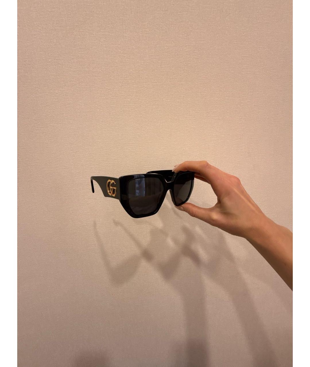 GUCCI Черные пластиковые солнцезащитные очки, фото 2