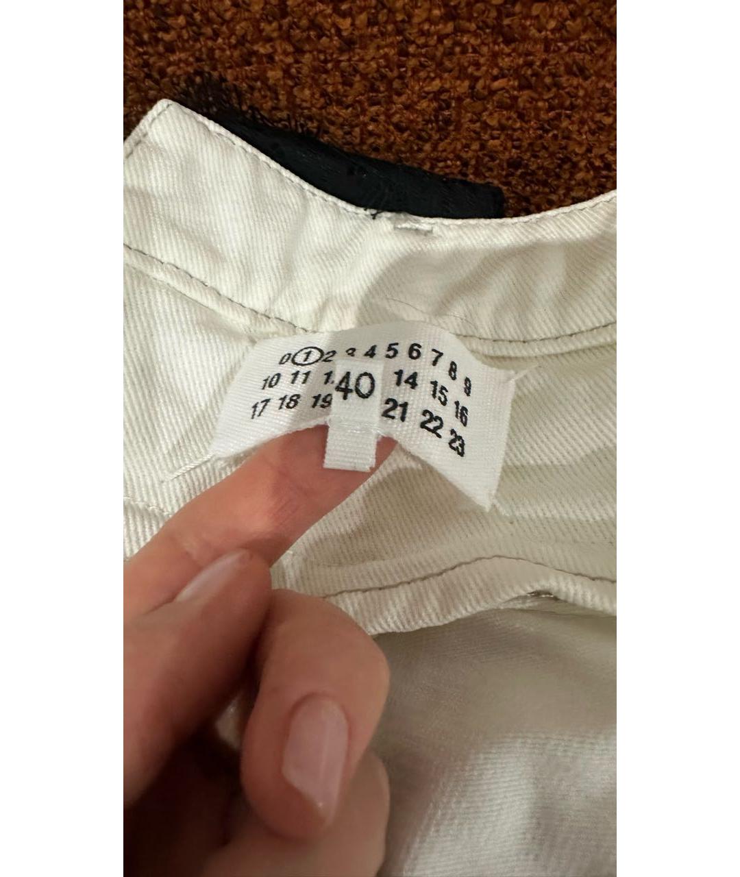 MAISON MARGIELA Белые джинсы клеш, фото 3