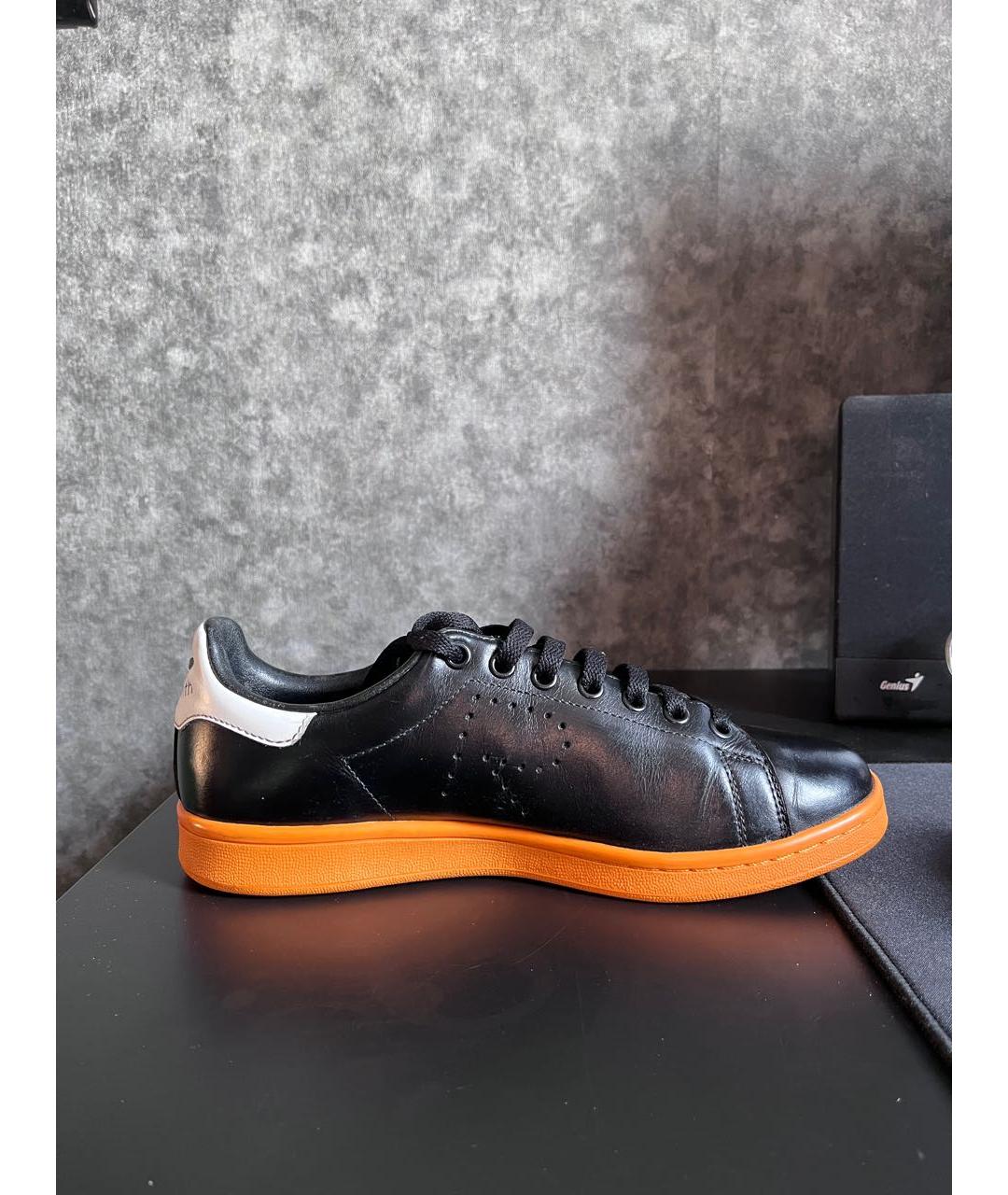 ADIDAS X RAF SIMONS Черные кожаные низкие кроссовки / кеды, фото 9