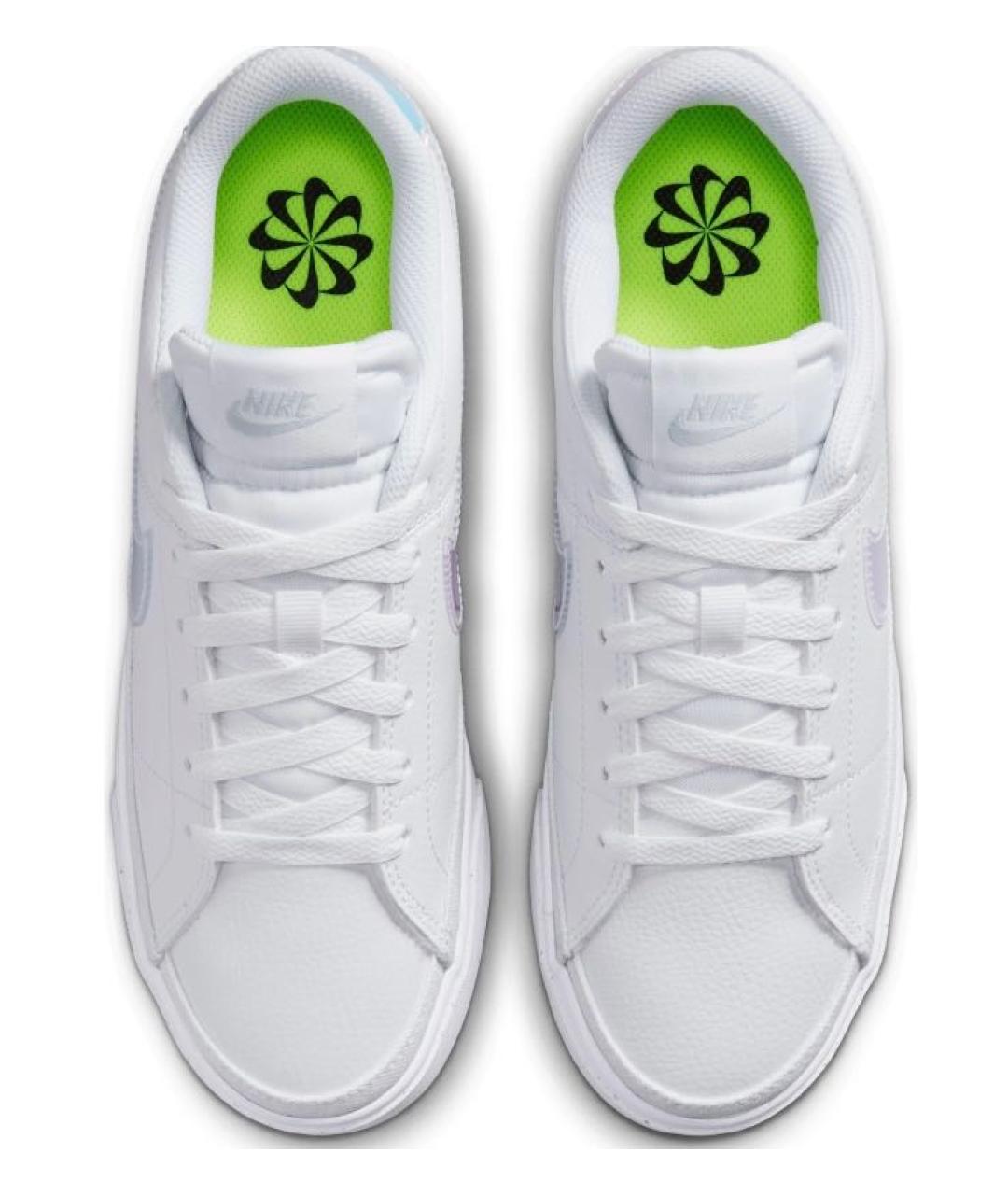 NIKE Белые кожаные низкие кроссовки / кеды, фото 4