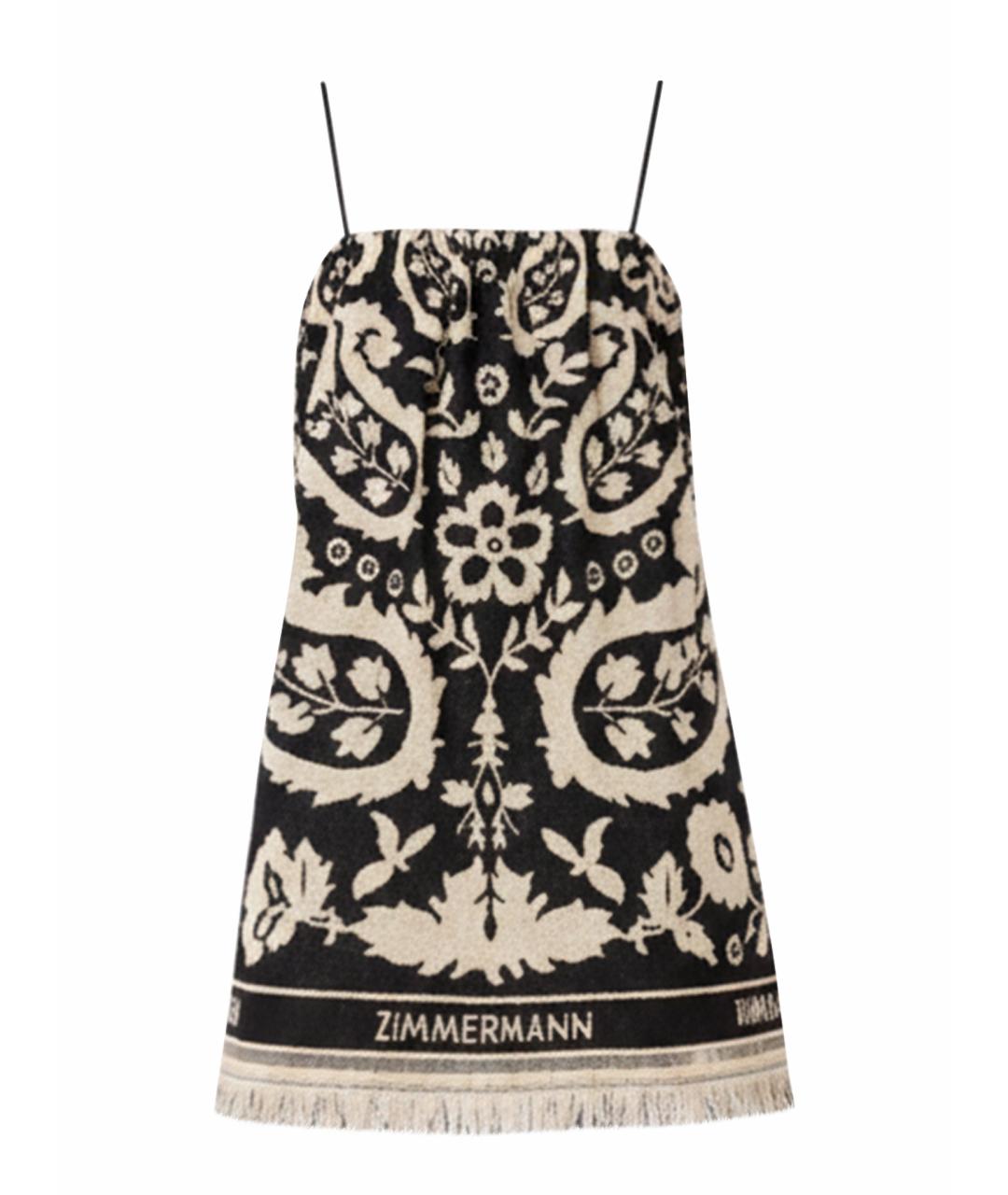 ZIMMERMANN Черное хлопковое повседневное платье, фото 1