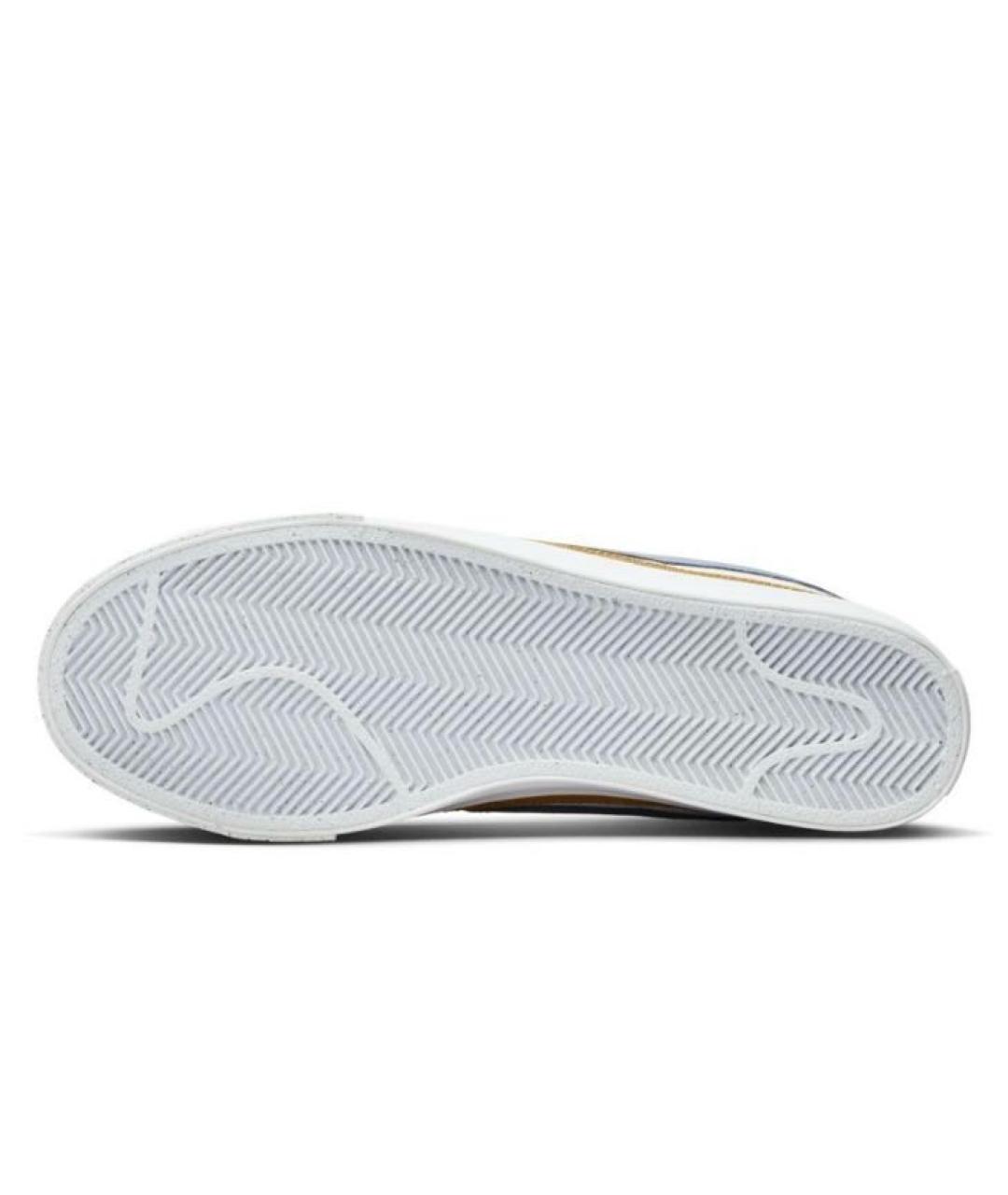 NIKE Белые кожаные низкие кроссовки / кеды, фото 6