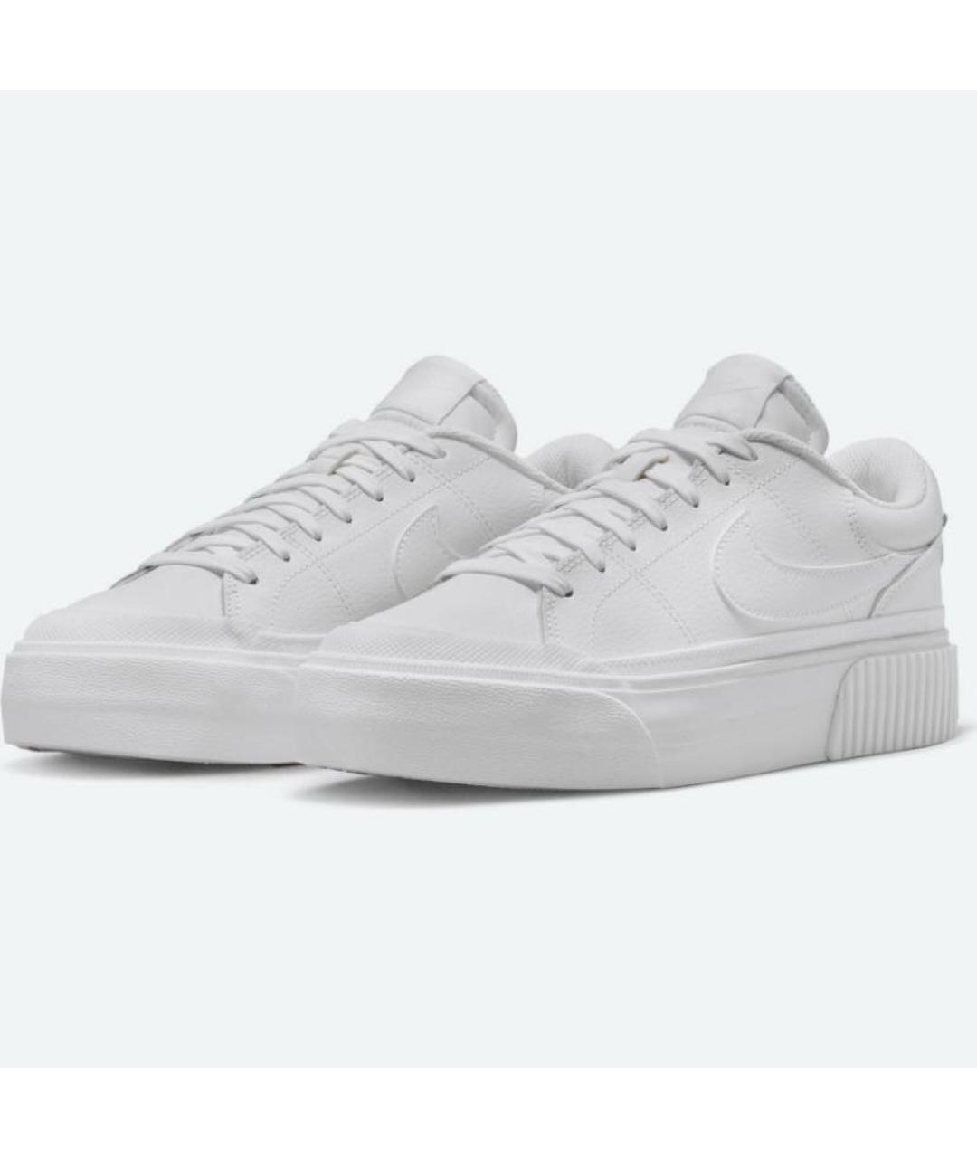 NIKE Белые кожаные низкие кроссовки / кеды, фото 2