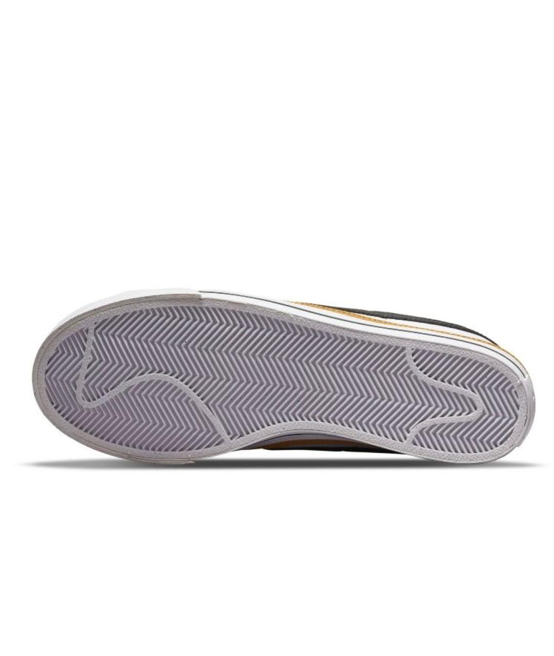 NIKE Белые кожаные низкие кроссовки / кеды, фото 5