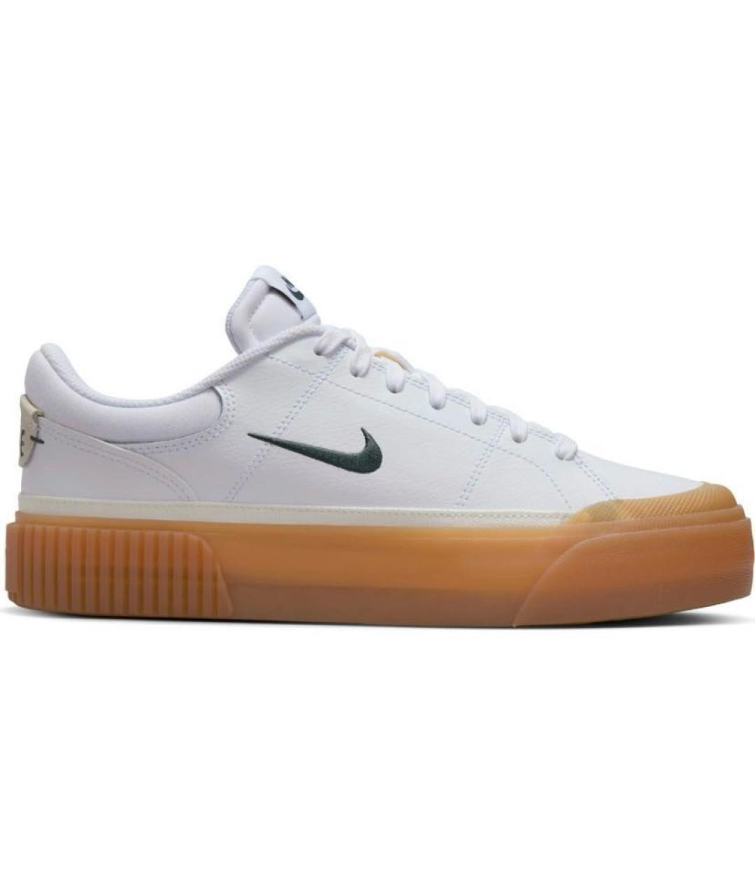 NIKE Белые кожаные низкие кроссовки / кеды, фото 5