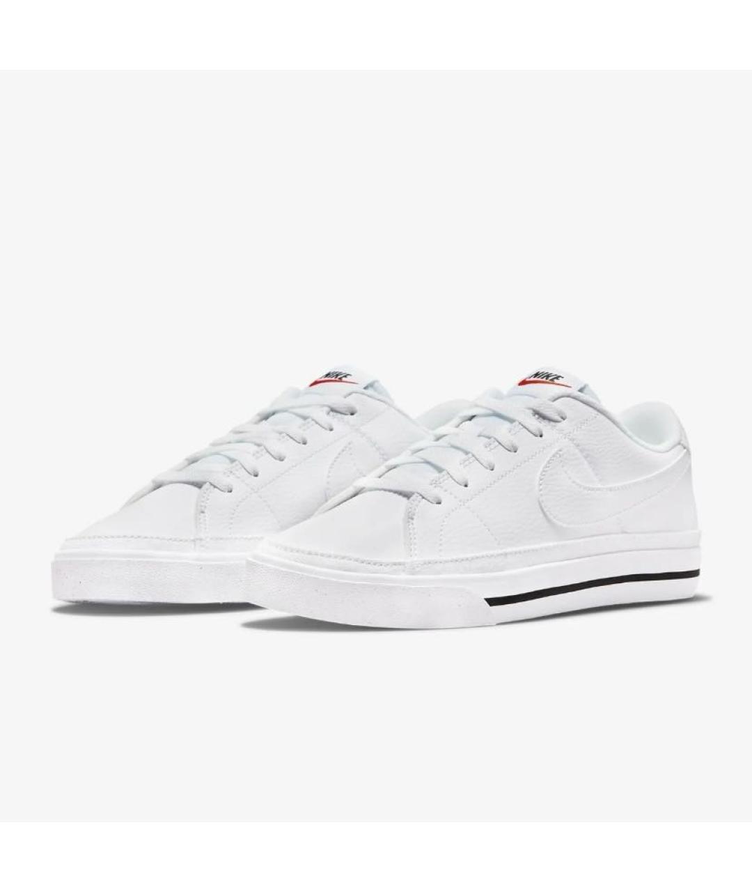 NIKE Белые кожаные низкие кроссовки / кеды, фото 2