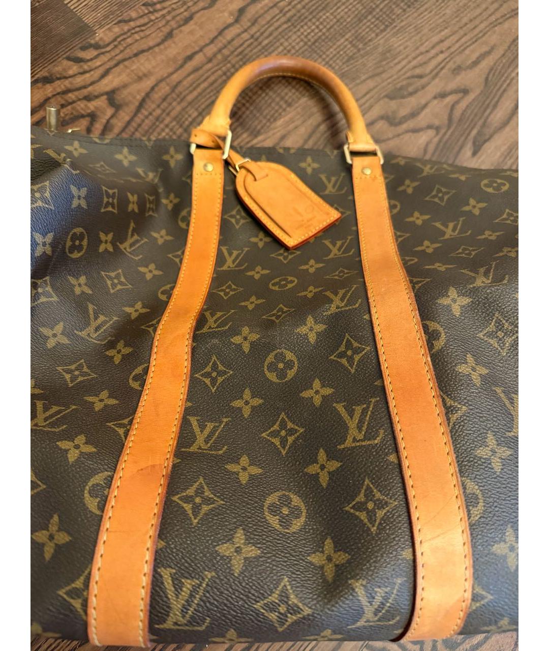 LOUIS VUITTON Коричневая дорожная/спортивная сумка, фото 5