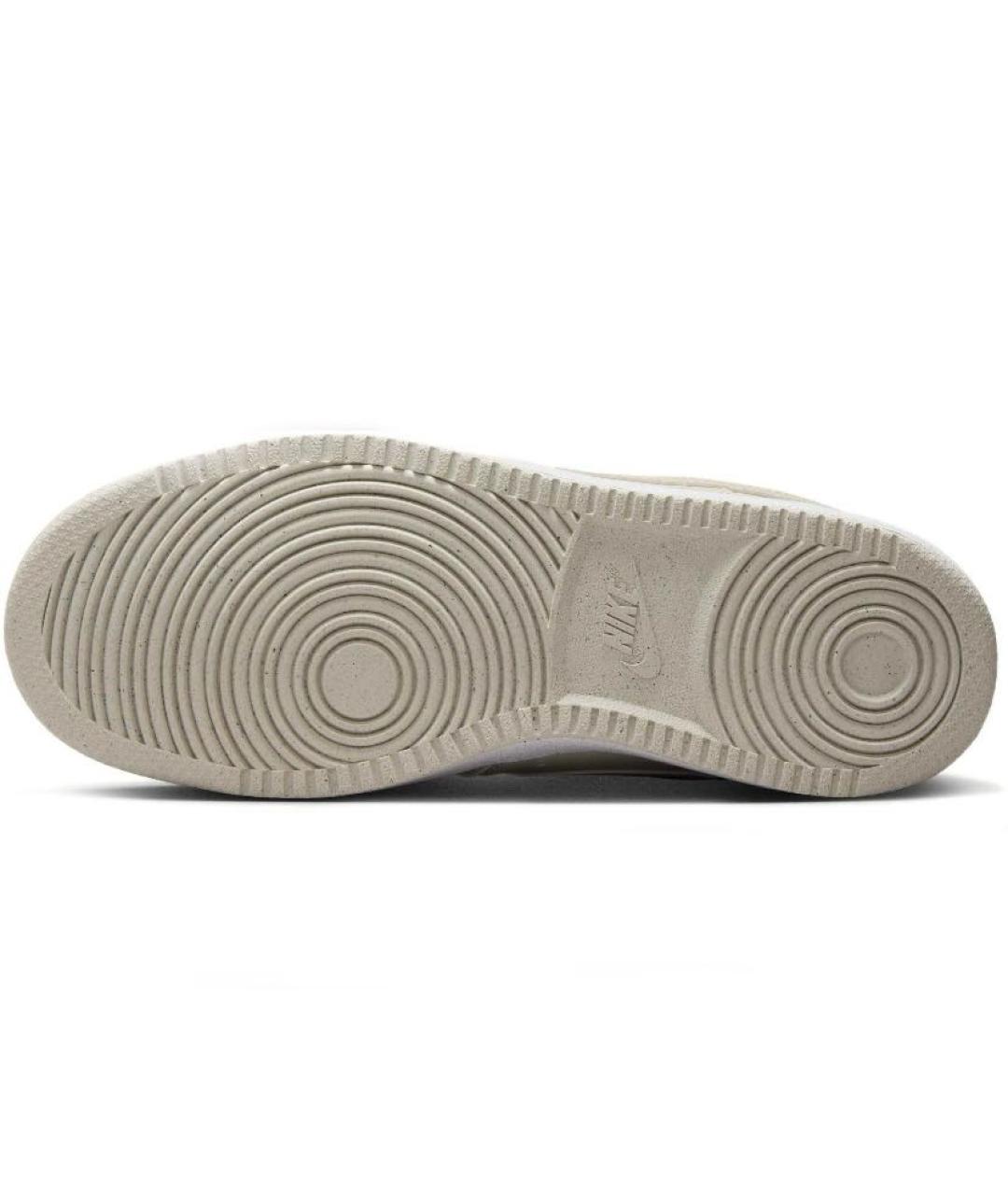 NIKE Бежевые кожаные низкие кроссовки / кеды, фото 6