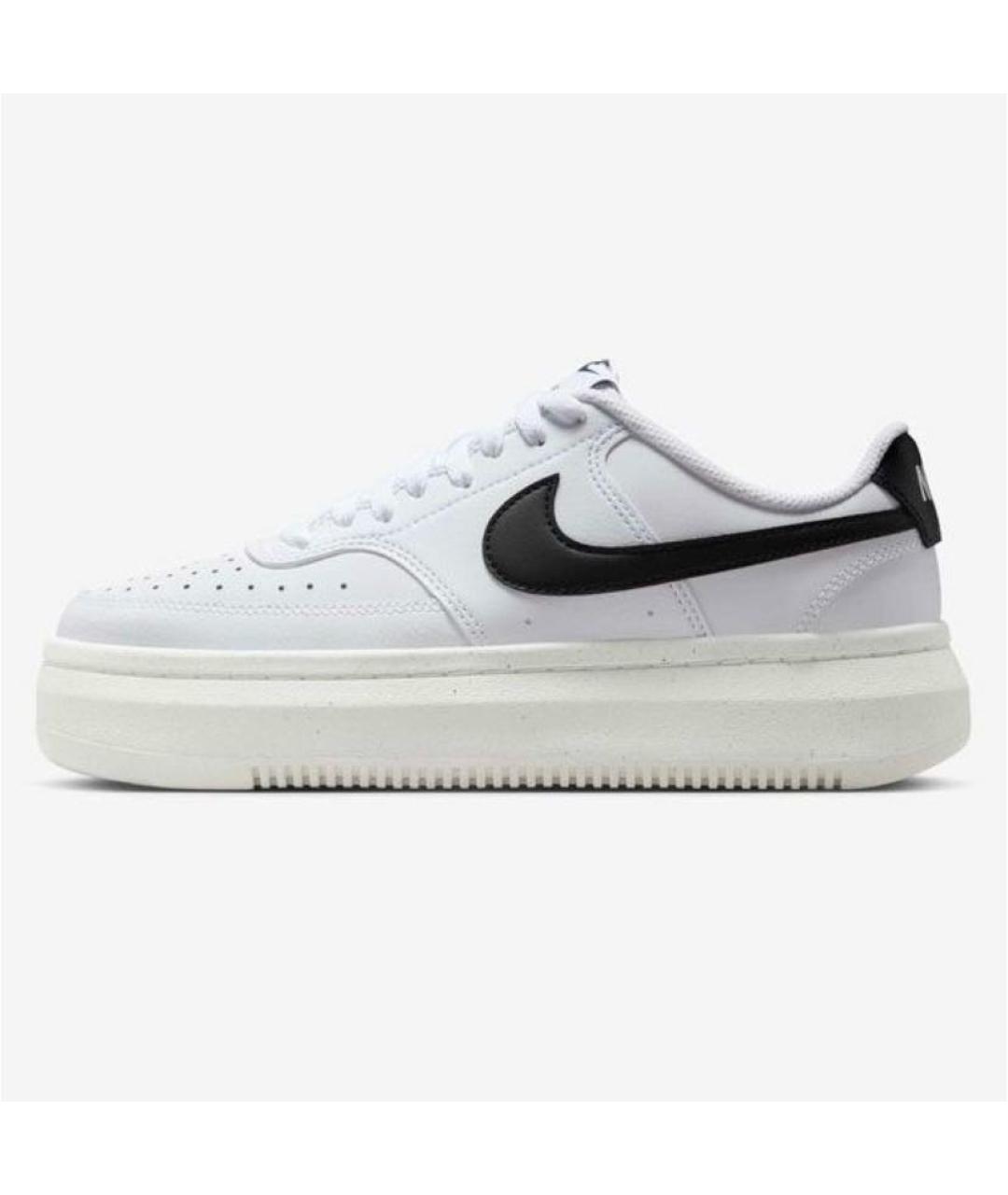 NIKE Белые кожаные низкие кроссовки / кеды, фото 5