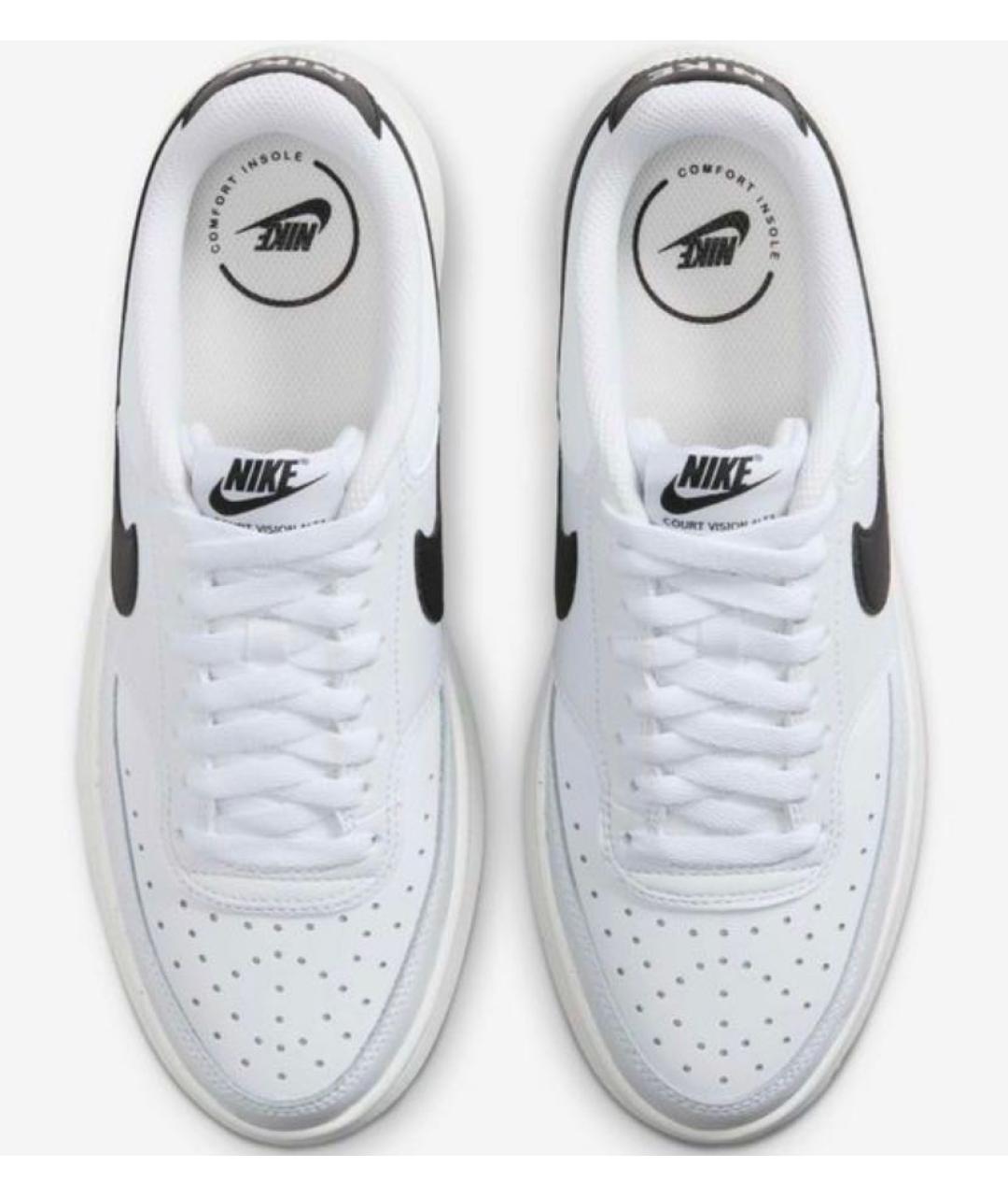 NIKE Белые кожаные низкие кроссовки / кеды, фото 3