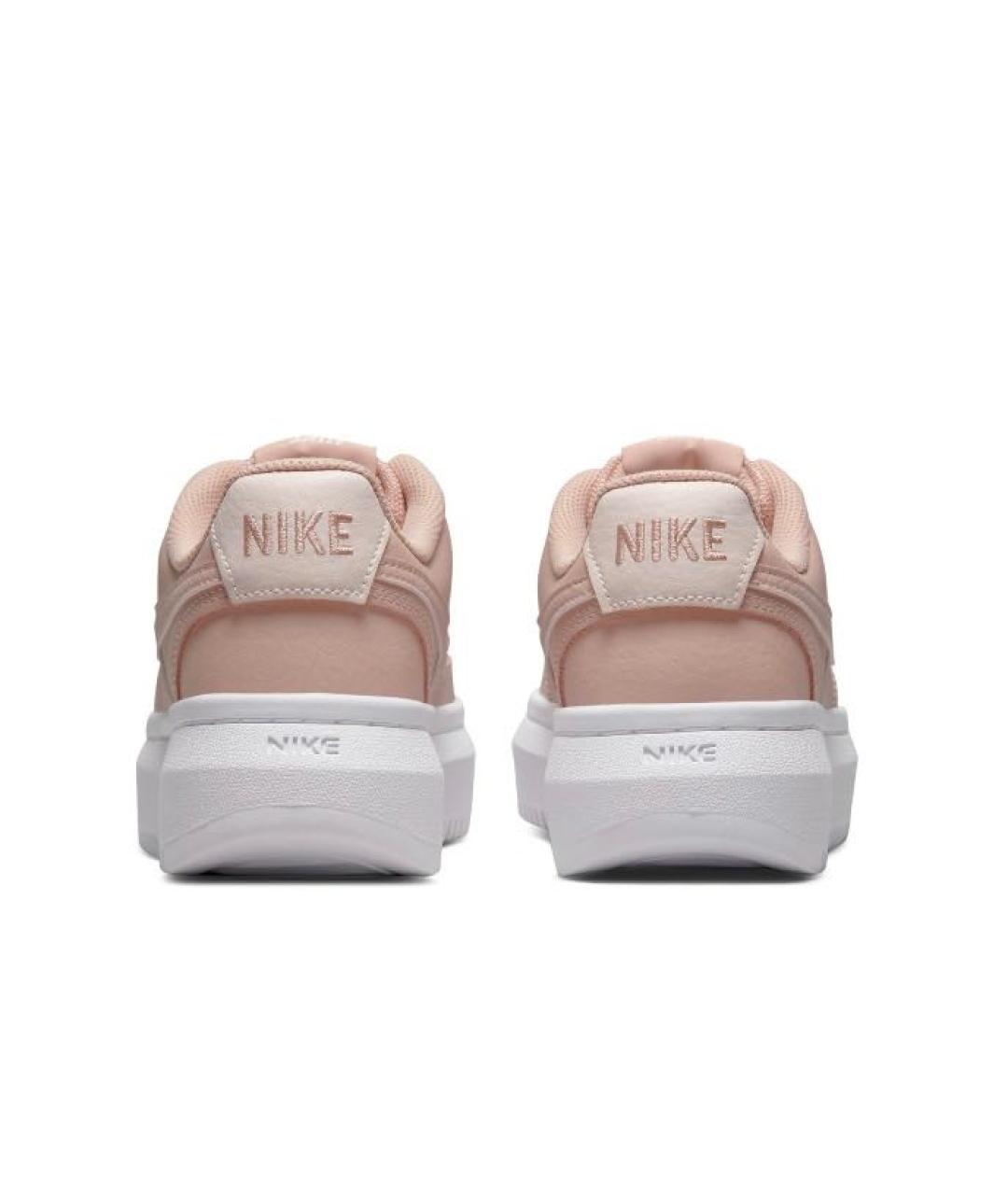 NIKE Коралловые кожаные низкие кроссовки / кеды, фото 3