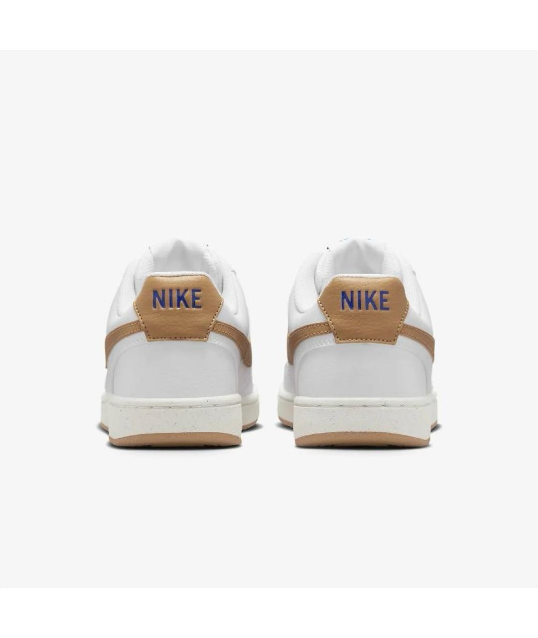 NIKE Белые кожаные низкие кроссовки / кеды, фото 5