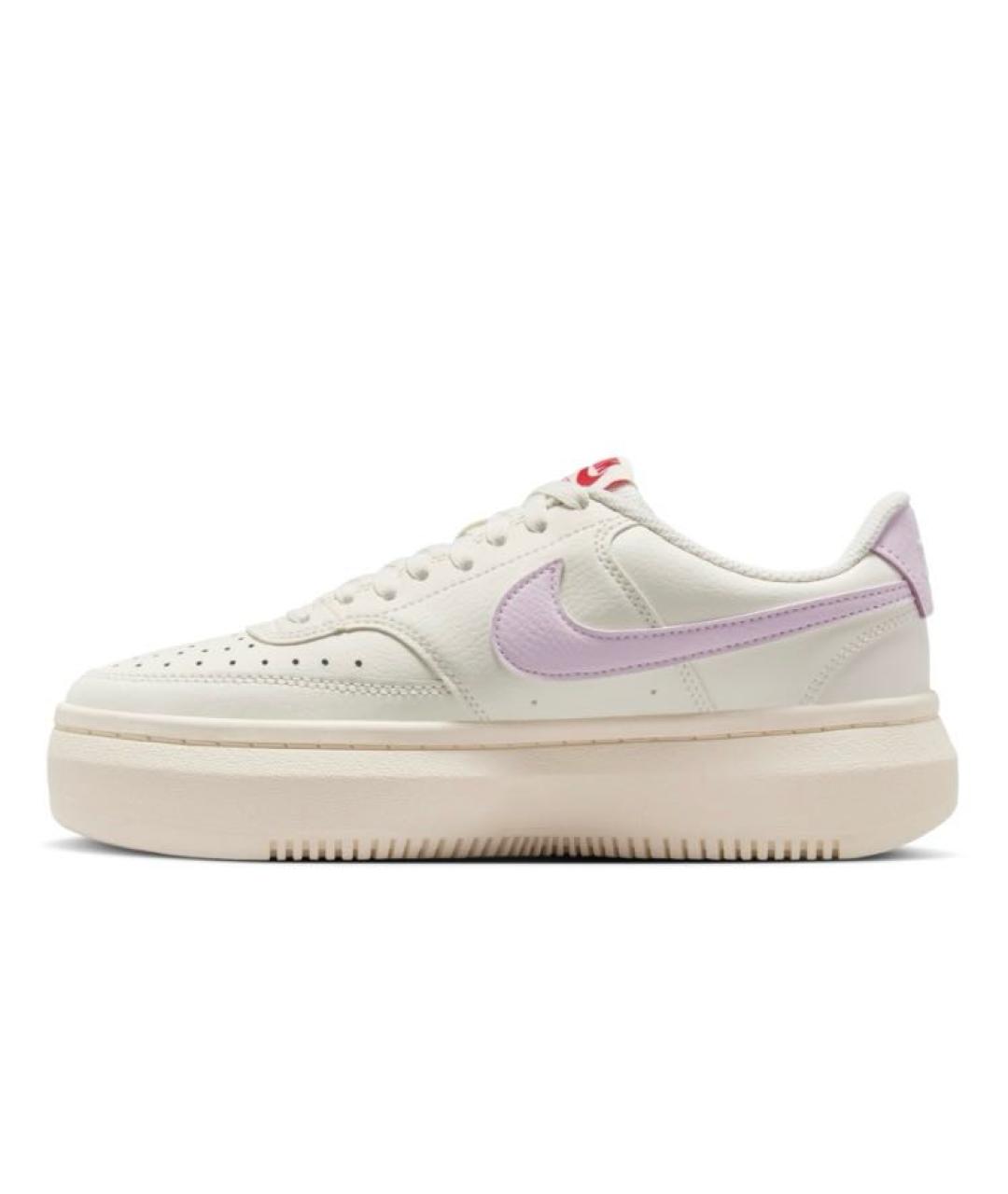 NIKE Бежевые кожаные низкие кроссовки / кеды, фото 4