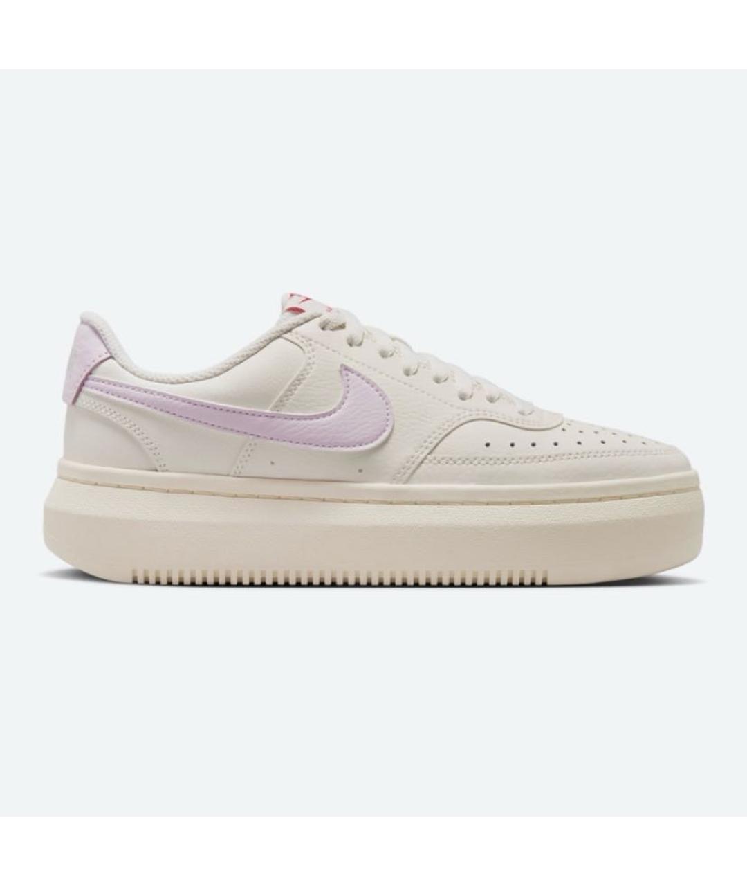 NIKE Бежевые кожаные низкие кроссовки / кеды, фото 6