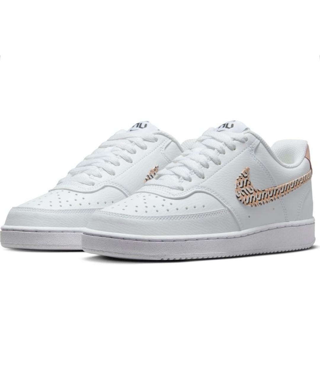 NIKE Белые кожаные низкие кроссовки / кеды, фото 2