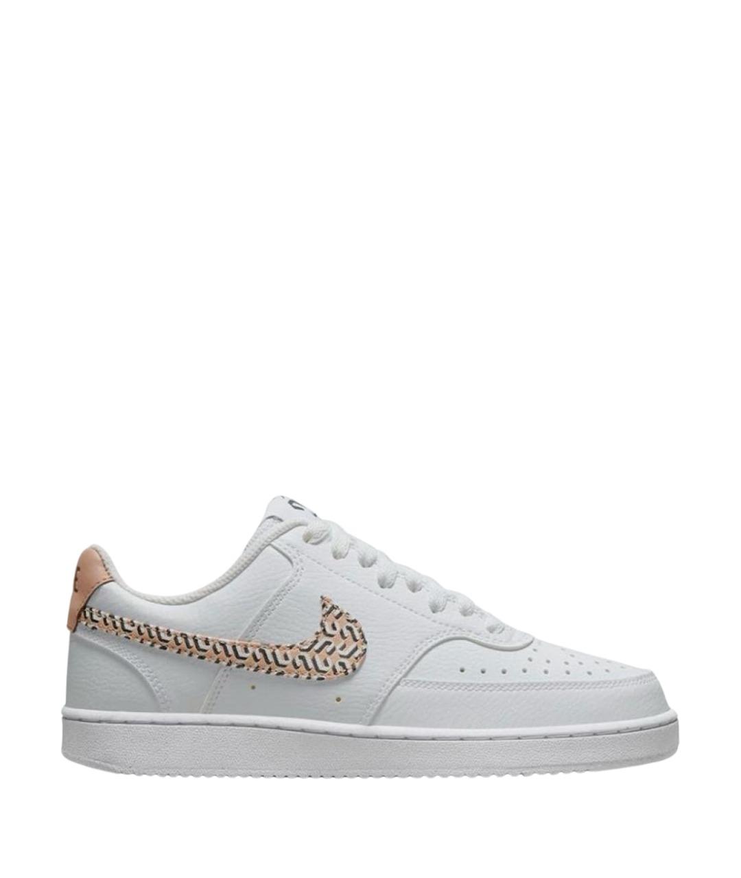 NIKE Белые кожаные низкие кроссовки / кеды, фото 1