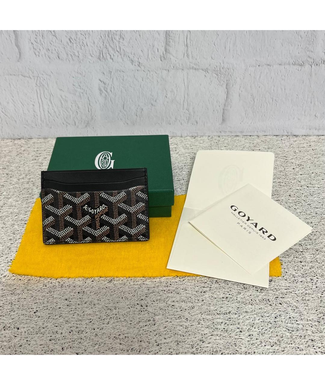 GOYARD Черный кожаный кардхолдер, фото 4