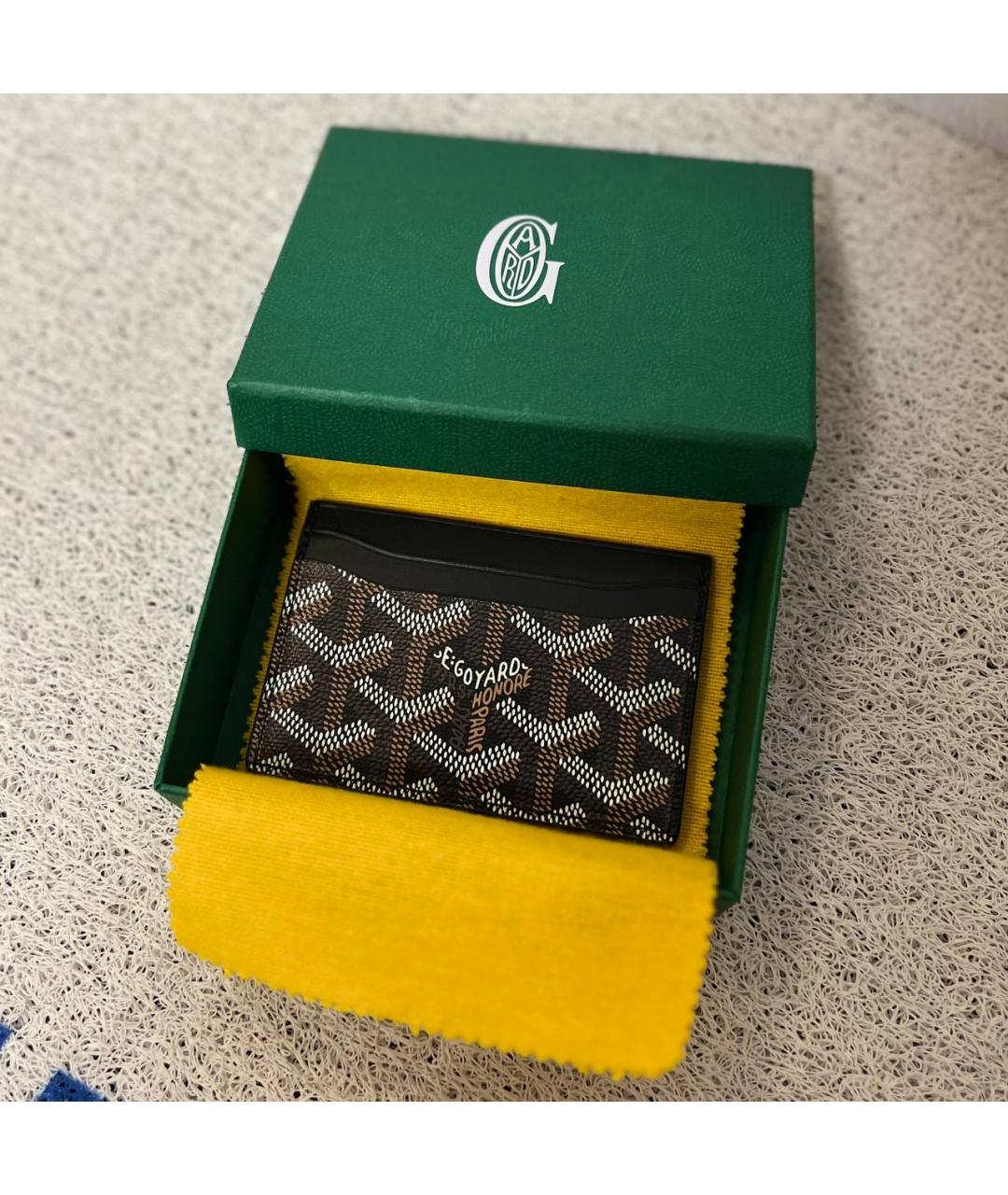 GOYARD Черный кожаный кардхолдер, фото 5