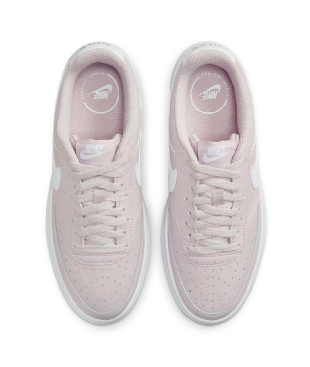 NIKE Розовые кожаные низкие кроссовки / кеды, фото 3