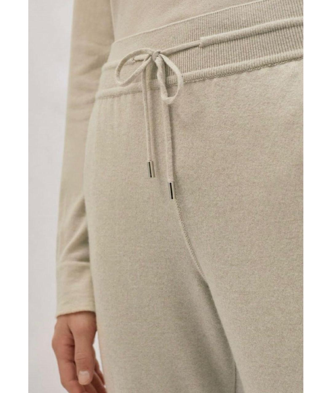 LORO PIANA Бежевые кашемировые спортивные брюки и шорты, фото 2