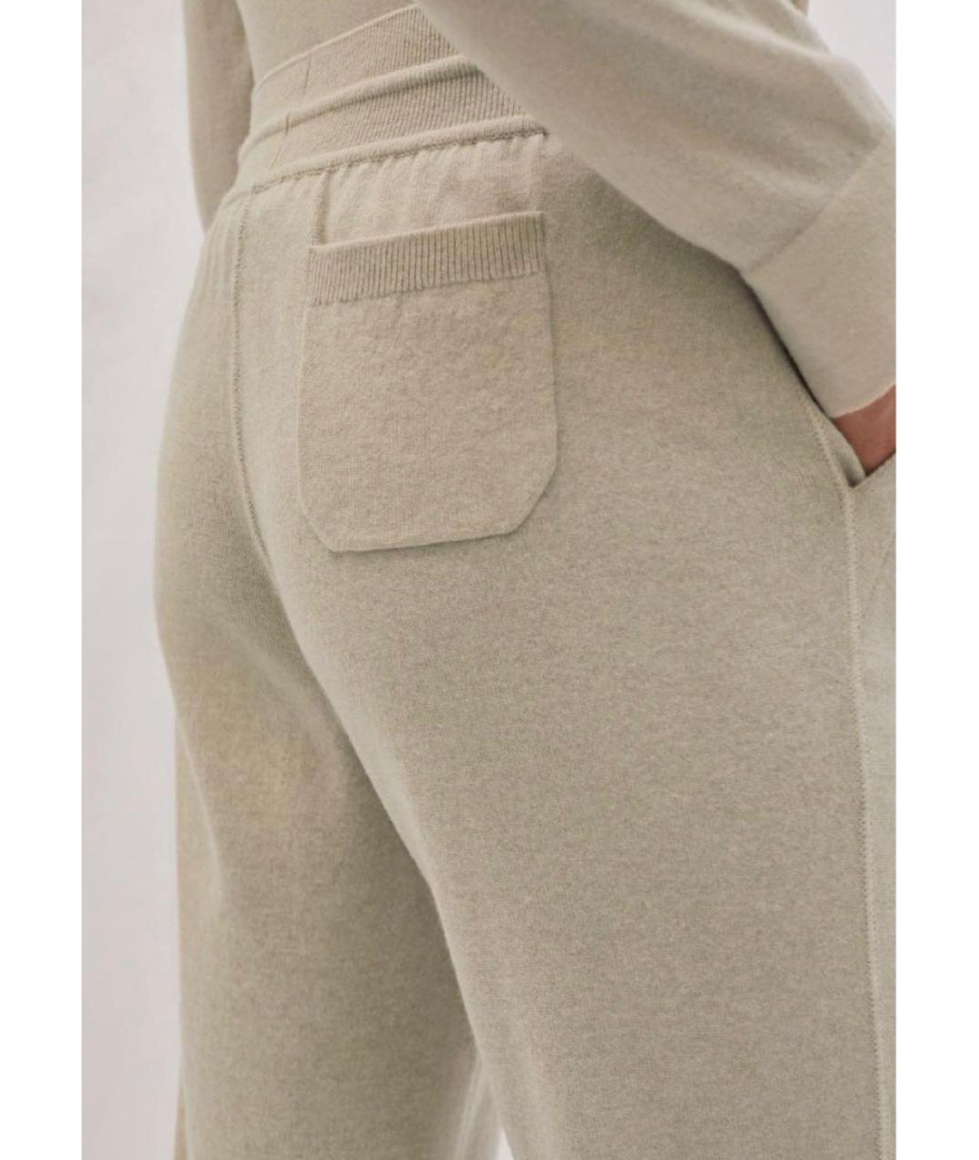 LORO PIANA Бежевые кашемировые спортивные брюки и шорты, фото 3