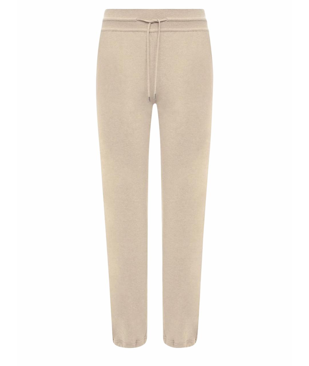 LORO PIANA Бежевые кашемировые спортивные брюки и шорты, фото 1