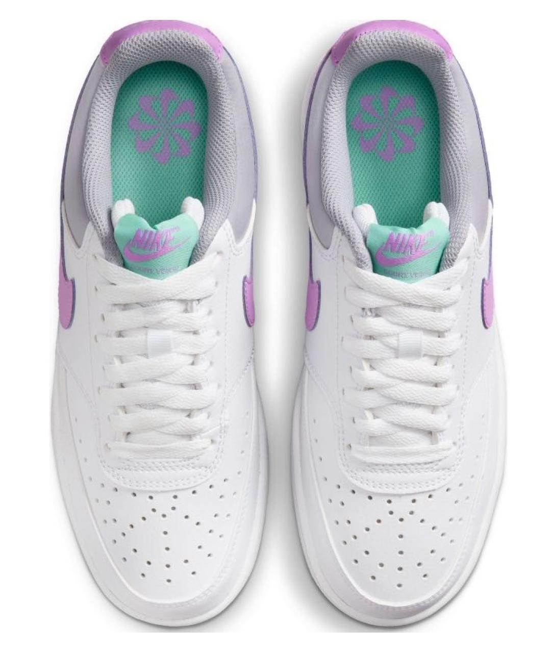 NIKE Белые кожаные низкие кроссовки / кеды, фото 4