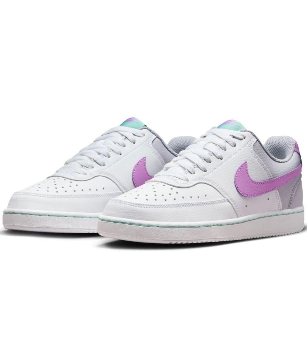 NIKE Белые кожаные низкие кроссовки / кеды, фото 2