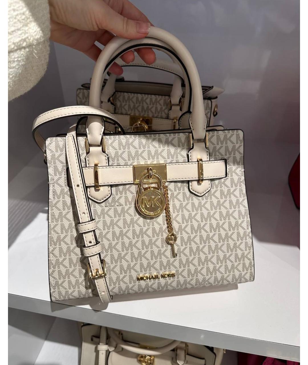 MICHAEL KORS Бежевая сумка с короткими ручками, фото 4