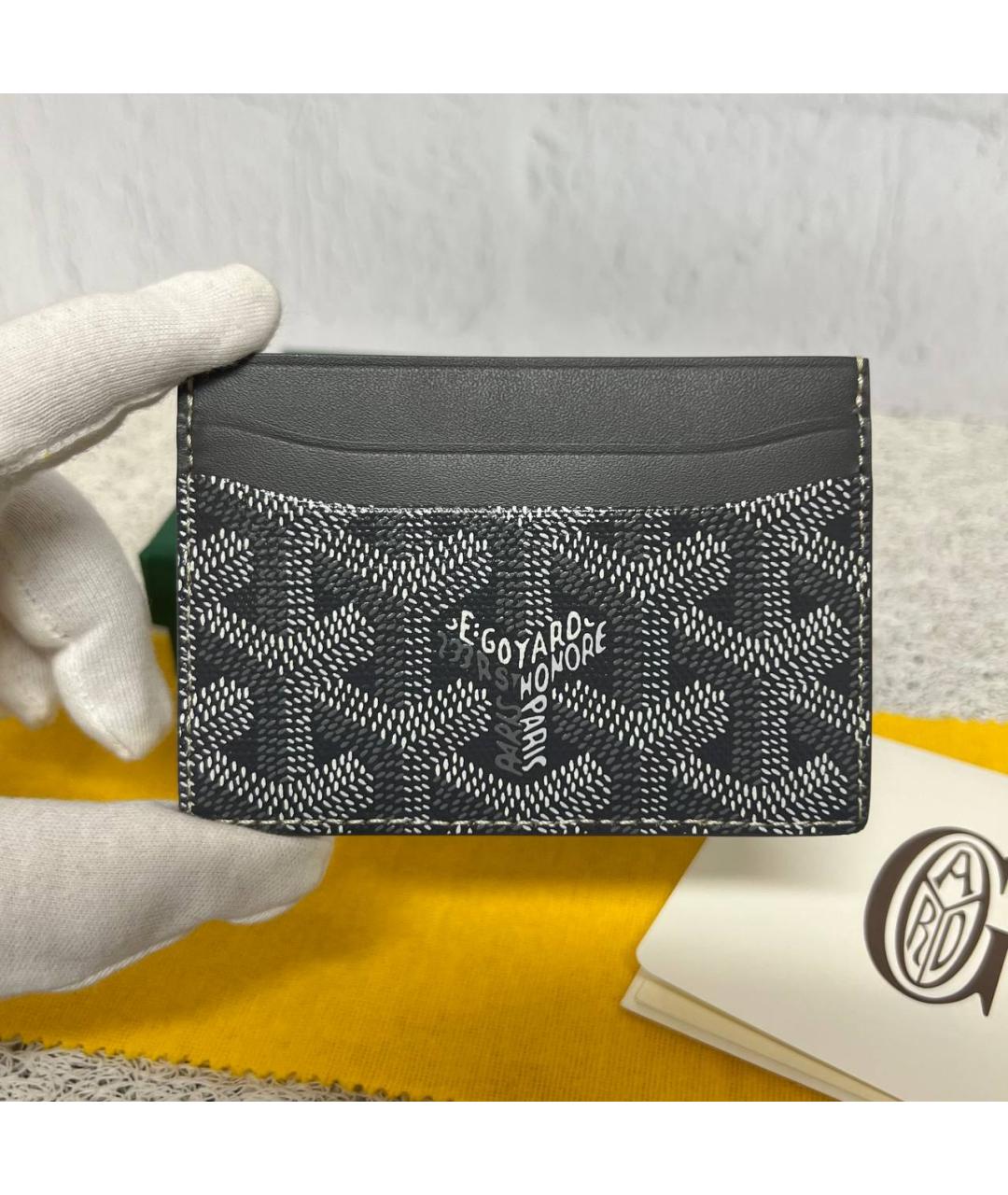 GOYARD Серый кожаный кардхолдер, фото 2