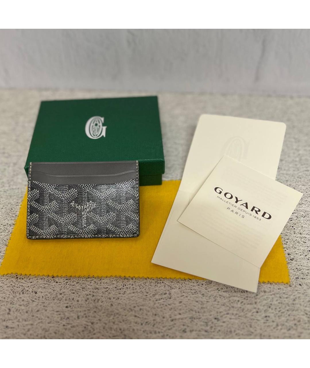 GOYARD Серый кожаный кардхолдер, фото 4