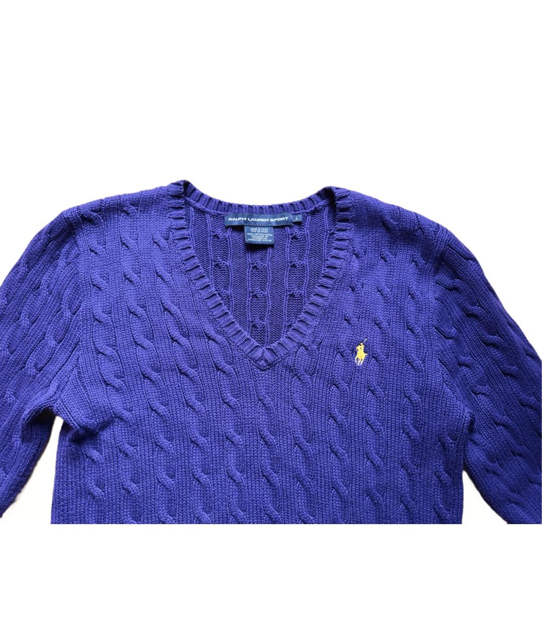 RALPH LAUREN Фиолетовый хлопковый джемпер / свитер, фото 3