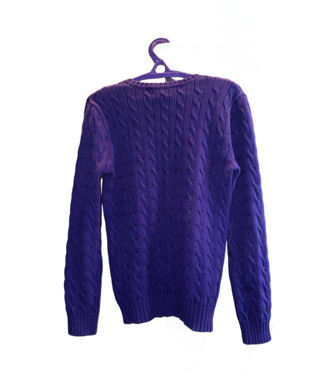 RALPH LAUREN Фиолетовый хлопковый джемпер / свитер, фото 2