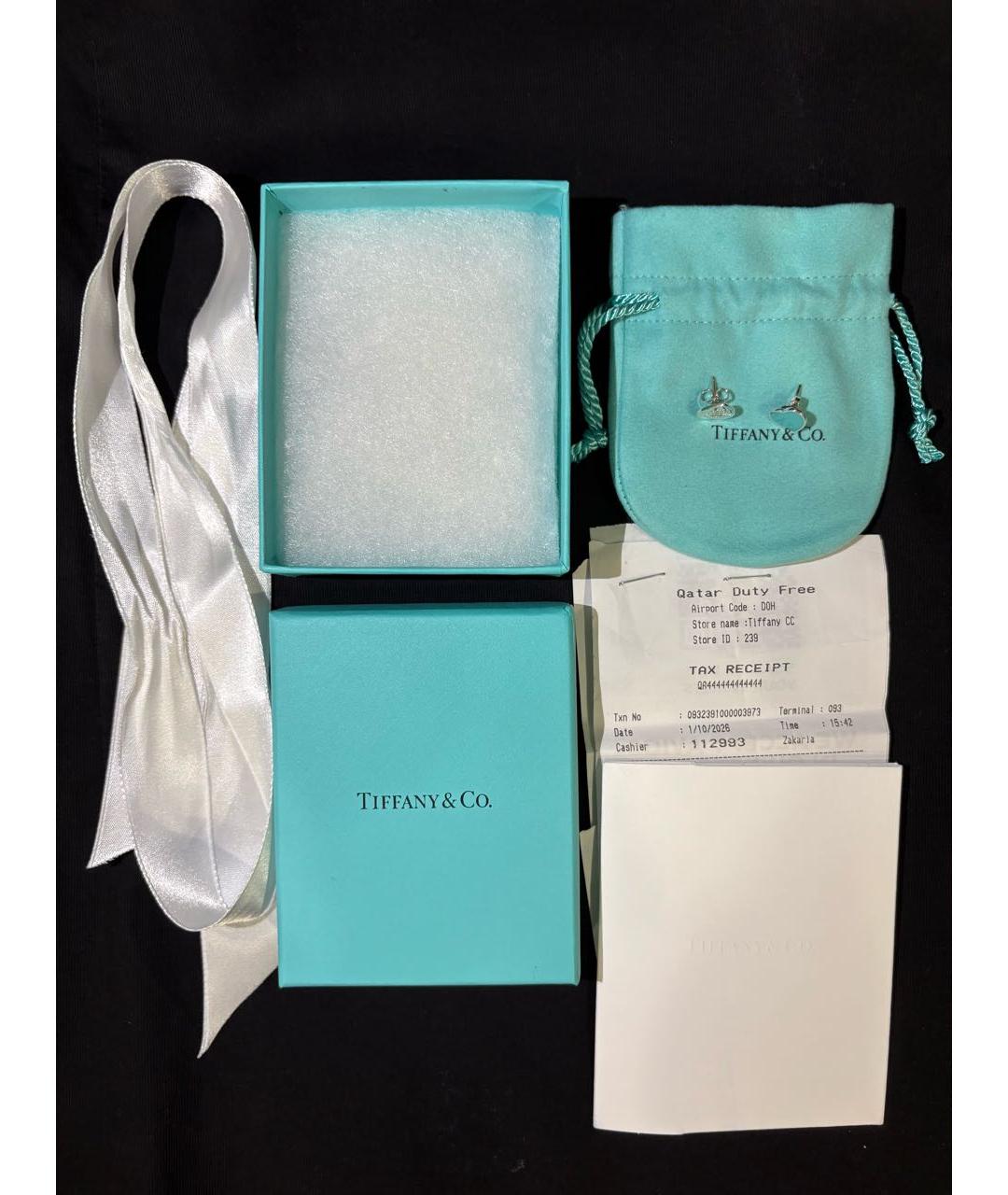 TIFFANY&CO Серебряные серебряные серьги, фото 2