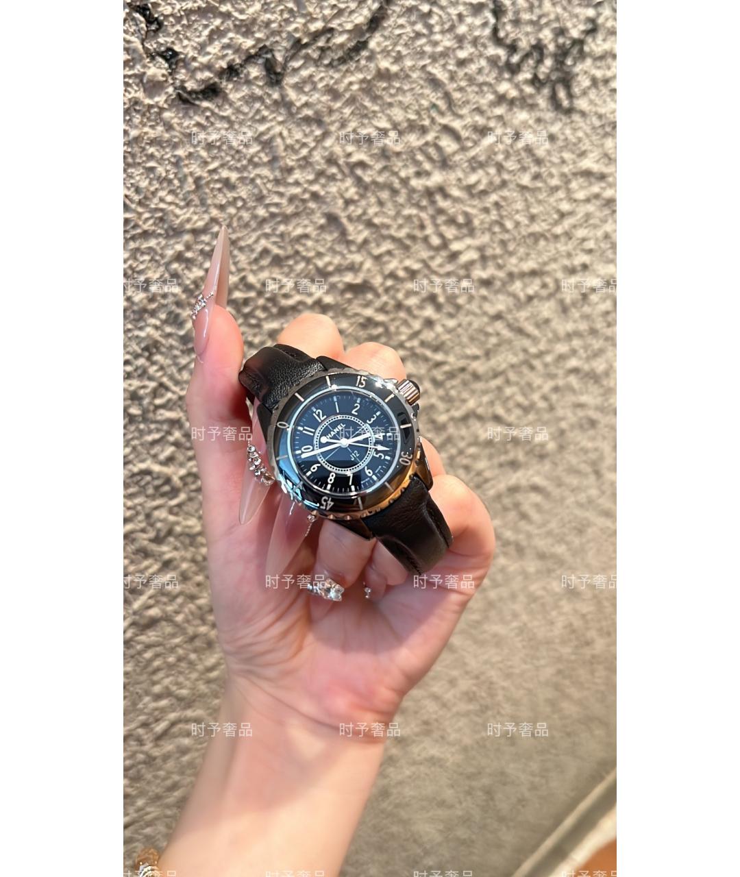 CHANEL Черные часы, фото 3