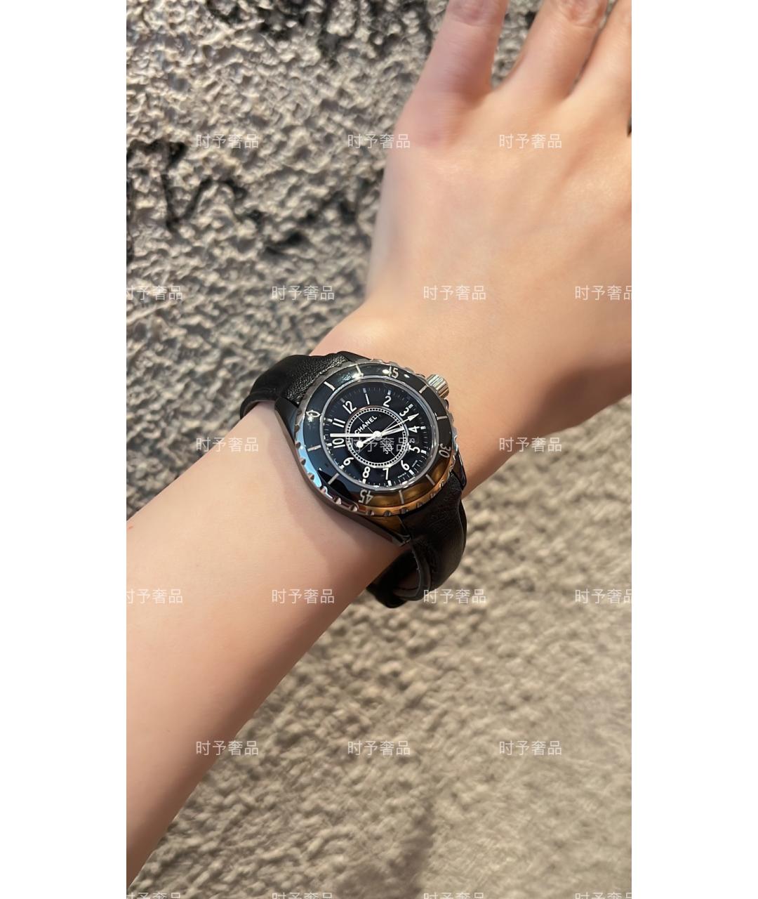 CHANEL Черные часы, фото 5