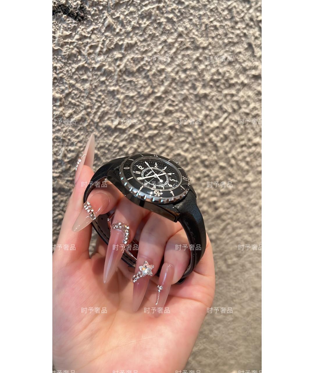 CHANEL Черные часы, фото 2