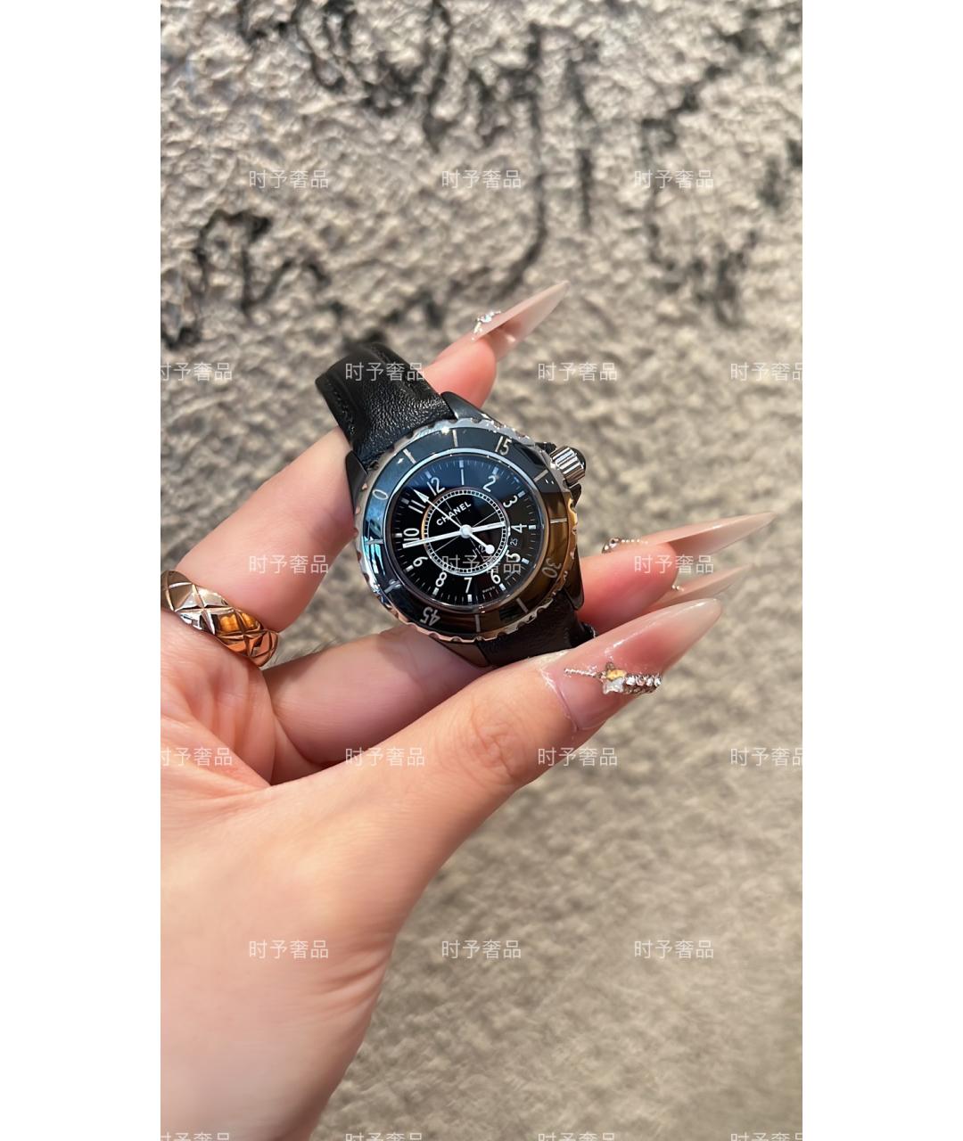 CHANEL Черные часы, фото 4