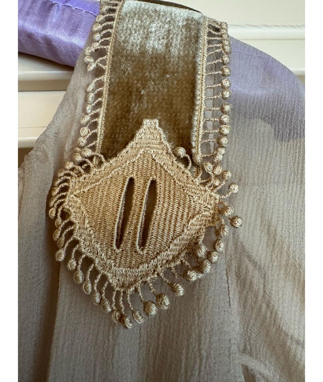 CHLOE Бежевая шелковая блузы, фото 3