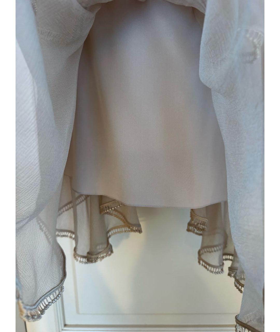 CHLOE Бежевая шелковая блузы, фото 5